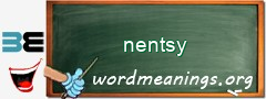 WordMeaning blackboard for nentsy